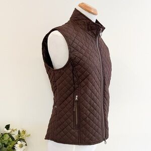 NWT Outback Trading Co. Grand Prix Quilted Equestrian Vest Brown Women’s Size M